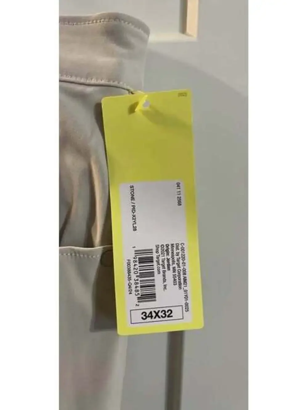 All in motion men’s 360 Liberty lifestyle slim 5-pocketpants in khaki size 34x32